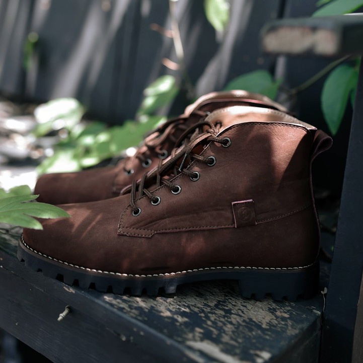 ICON (Kulit Asli) - Sepatu Boots Kulit Asli Vintage Klasik Formal Pria Cowok - Boot