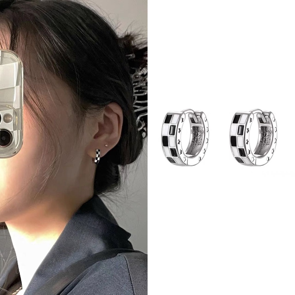 Sayishop Anting wanita Bulat Anting lapis Emas Anting Silver Cantik