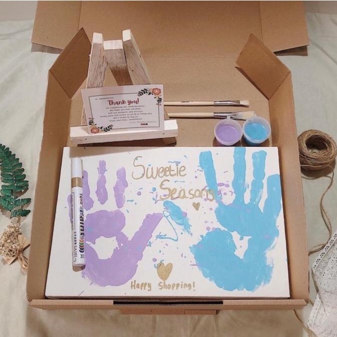 

[TERMASUK EASEL] DIY Handprint Painting Kit by Sweetie Seasons