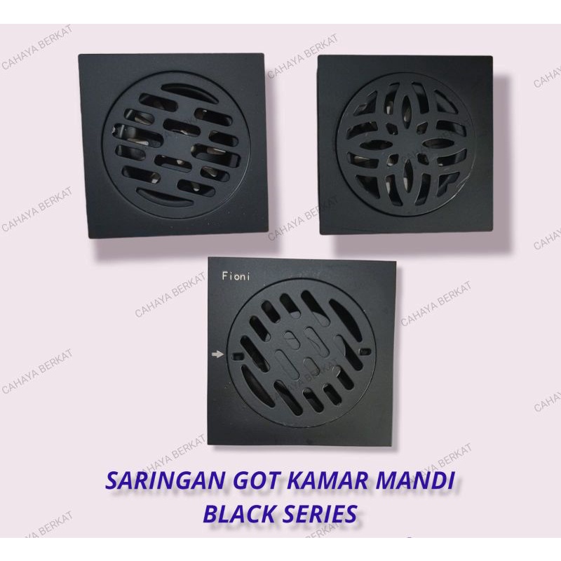 floor drain / saringan got stainless hitam black