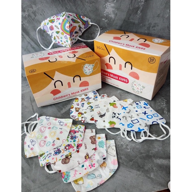 Masker Anak KN95 Motif 5 Ply / Masker KN95 Anak Motif Karakter 5D