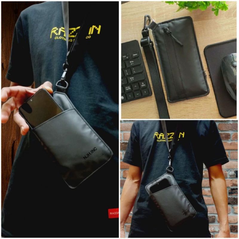 Tas Hp Leher Hanging Walet premium/Sako