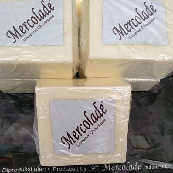 

RealPict--Mercolade White Chocolate Compound PREMIUM / Coklat Batang Putih Repack +/- 250gr