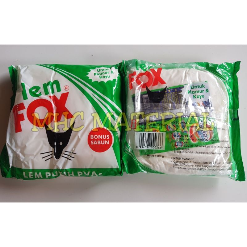 

LEM PUTIH FOX 800g / LEM PUTIH FOX 1 KG / LEM FOX HIJAU / LEM PUTIH BESAR / LEM PLAMIR / LEM PVAc