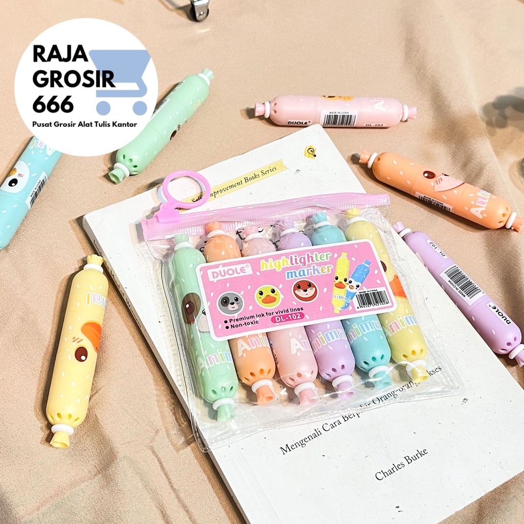 

HIGHLIGHTER SOSIS 1 SET ISI 6 PCS WARNA WARNI COLORFUL LUCU COD SOUVERNIR TERMURAH BAGUS