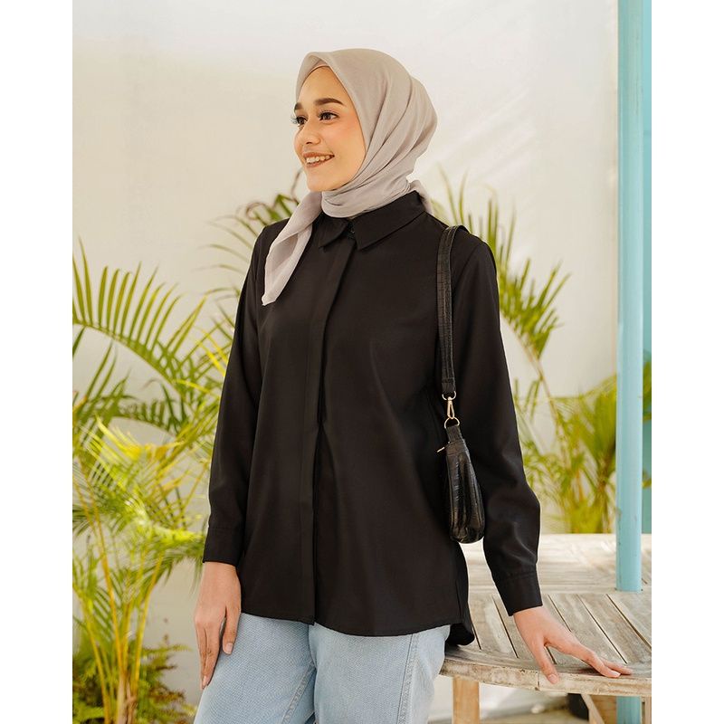 Hara Kemeja Blouse Wanita Polos Terbaru Atasan Polos Warna