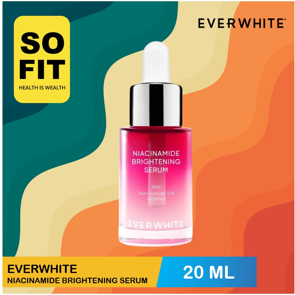 EVERWHITE  Niacinamide Brightening Serum 20 ml / Acne Prone Redness Wrinkless  Solution / Serum Wajah / Face Serum