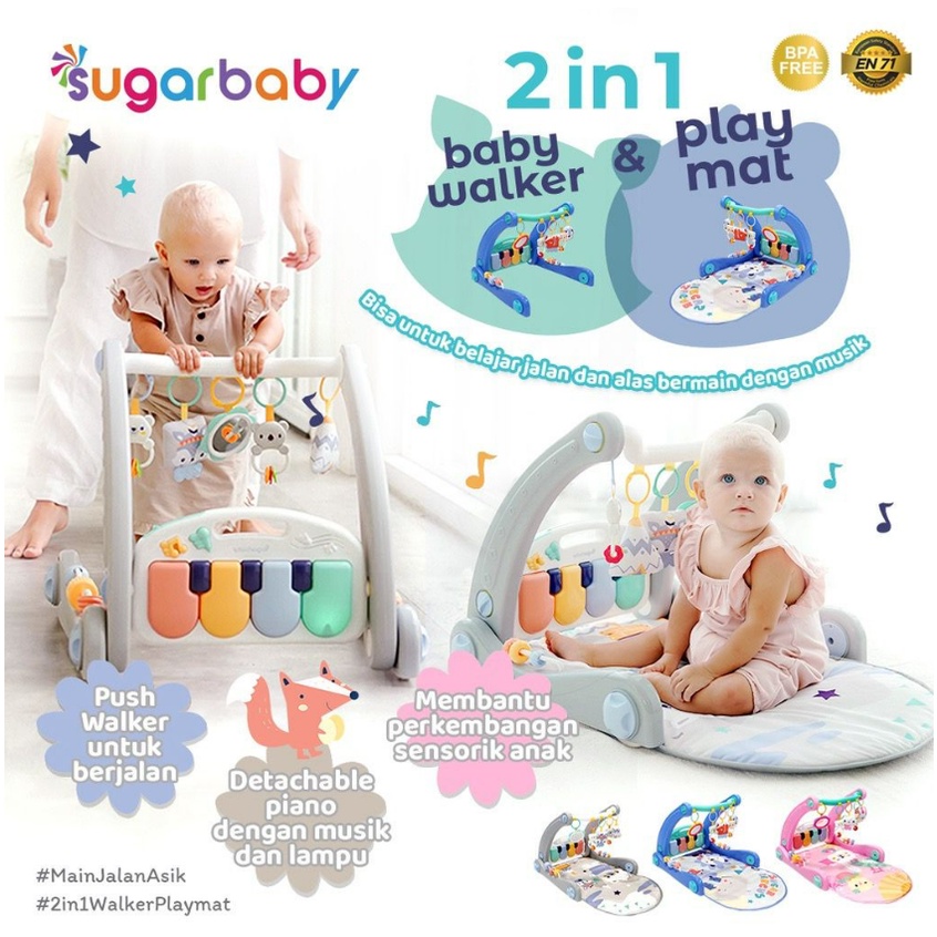 Sugar Baby Circus Walker Mini Car Push Baby / 2in1 Walker Playmat Baby Walker CBKS