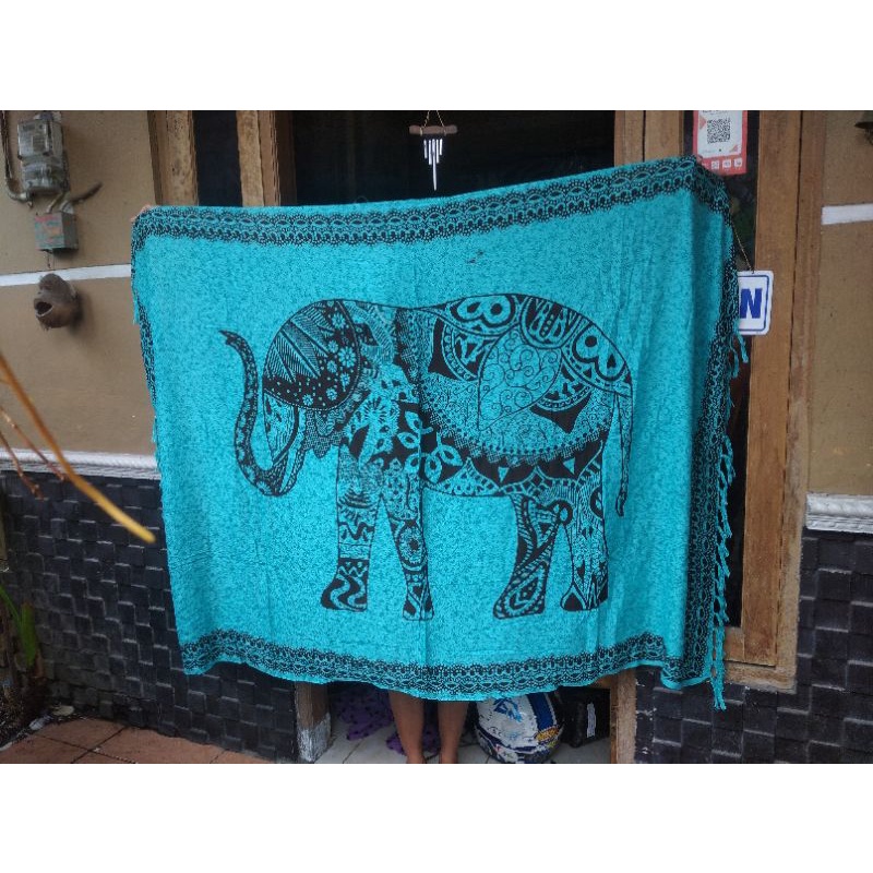 KAIN PANTAI BALI MANDALA TAPESTRY MOTIF GAJAH KAIN BOHEMIAN KAIN BALI