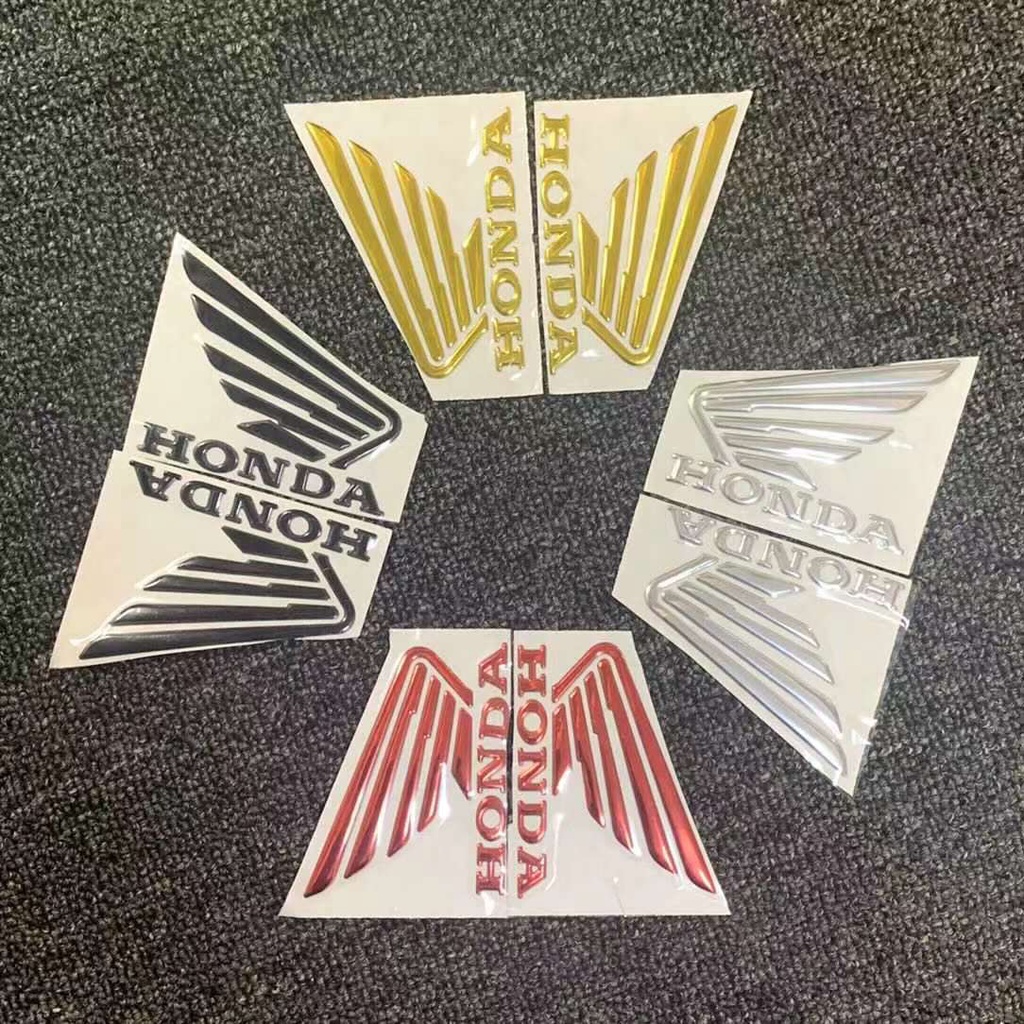 Logo Emblem Sayap Honda Vario 150 Wing 3d Sepasang Kanan Dan Kiri 2 Pcs Gold Silver Color Ready Stock Straight Sticker Stiker Badge Chrome Vario Motor Timbul Full Croom