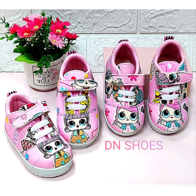 Sneakers Anak Perempuan Sepatu Anak Karakter Cewek Lol Pink Wow