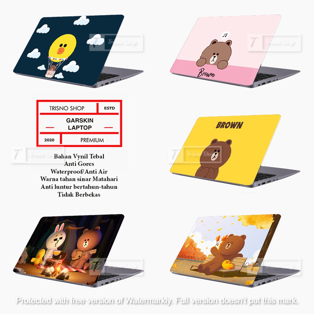 Stiker Laptop | Garskin Laptop | Bear Cute + Laminasi