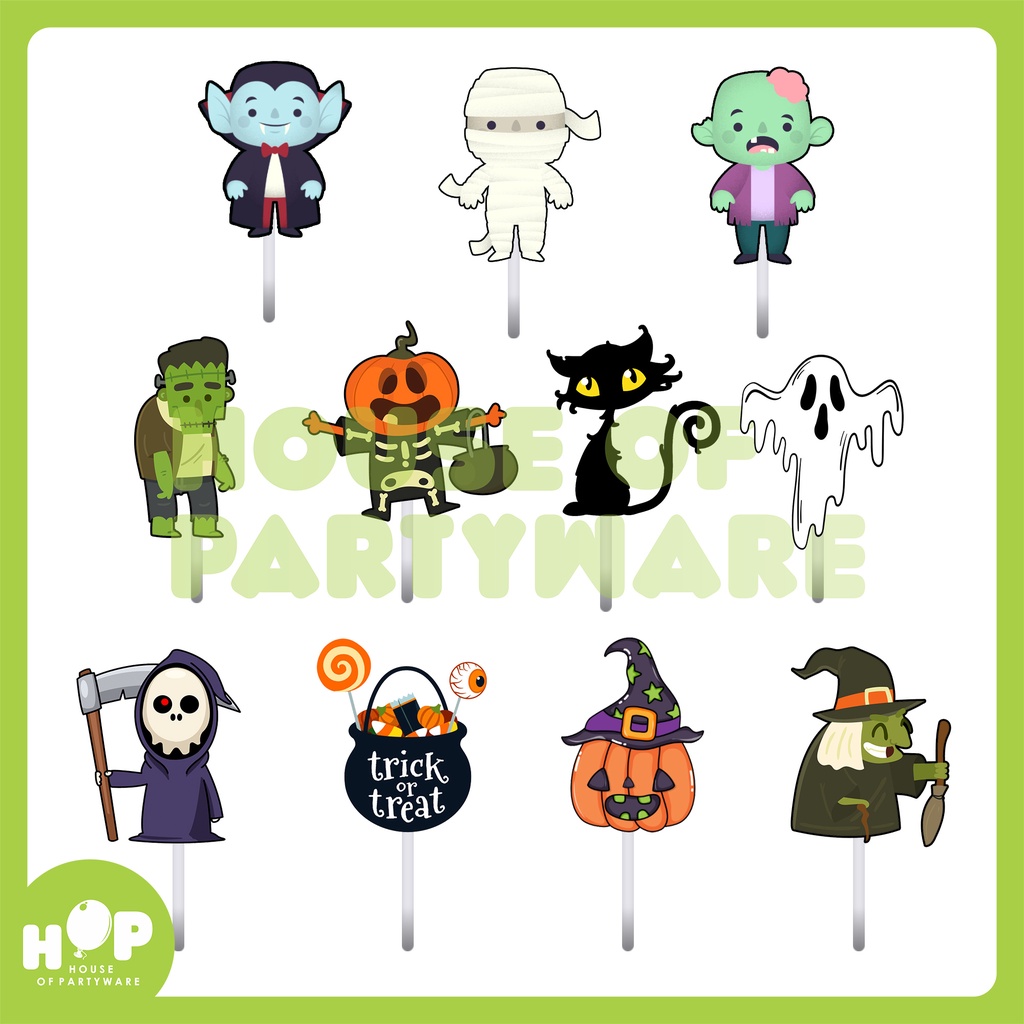 Jual Cake Topper Karakter Halloween Hiasan Kue Ulang Tahun Shopee Indonesia