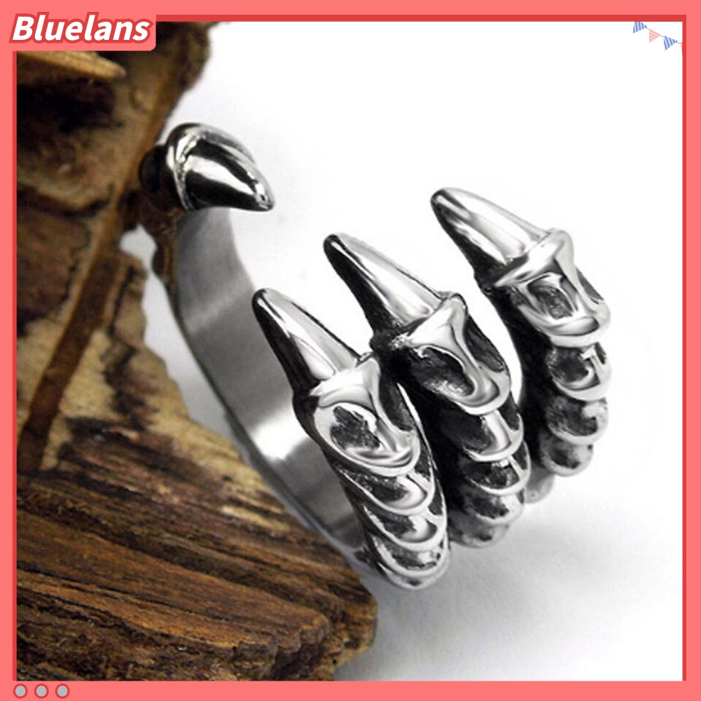 Bluelans Men Women Vintage Eagle Claw Open Finger Ring Adjustable Rocker Jewelry Gift