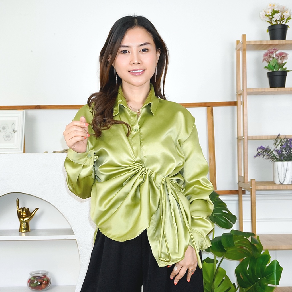 AFI - EC - Kemeja Kerut SATEN SILK Shirt