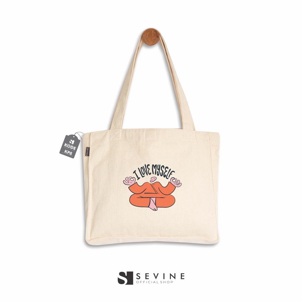 Sevine Totebag Kanvas Daisy Tas Wanita Tote Bag Kantong Laptop Kuliah Sekolah Kerja Quotes Aesthetic - KP