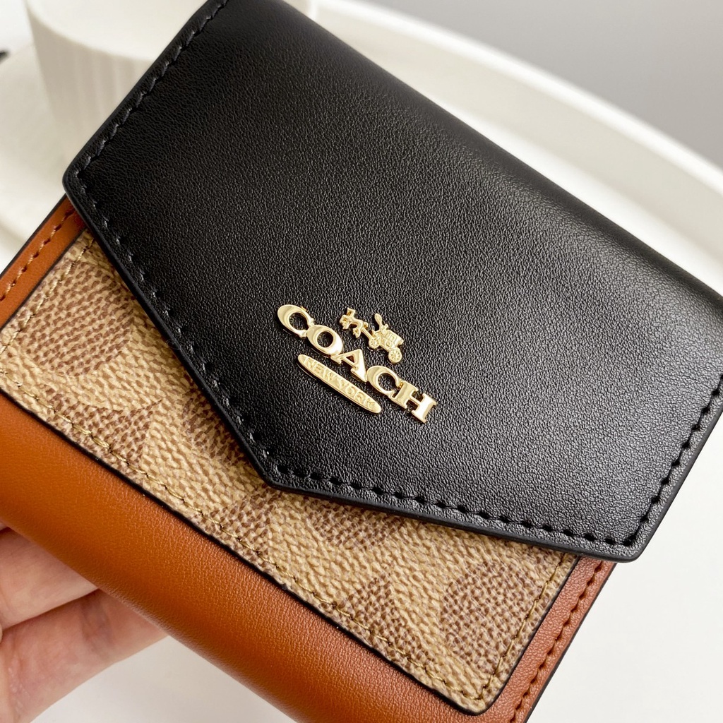 [Instant/Same Day]31548 coach ladies wallet Short wallet folding wallet card bag  qianbao