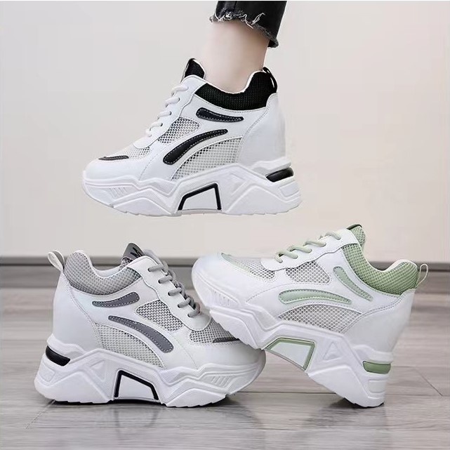 Sepatu Tinggi Perempuan Kasual Import Sepatu Cewek Jalan Modis Spatu Sneaker Wanita Kekinian SP-209