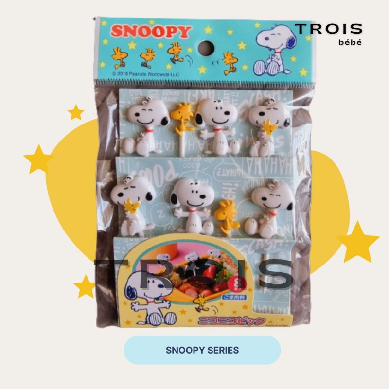 Snoopy Series - Food Pick Tusukan Bento Hiasan Bento Dekorasi Bento Hiasan Makanan Dekorasi Makanan 