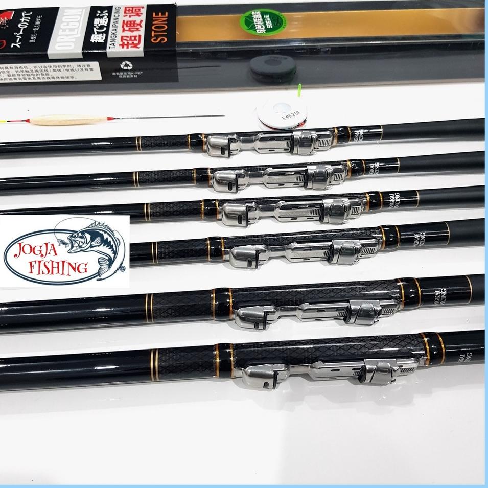 Menarik.. JORAN TEGEK KOLONG OREGON STONE 270 300 360 450 540 CARBON RING - REEL SEAT SIAP PAKAI