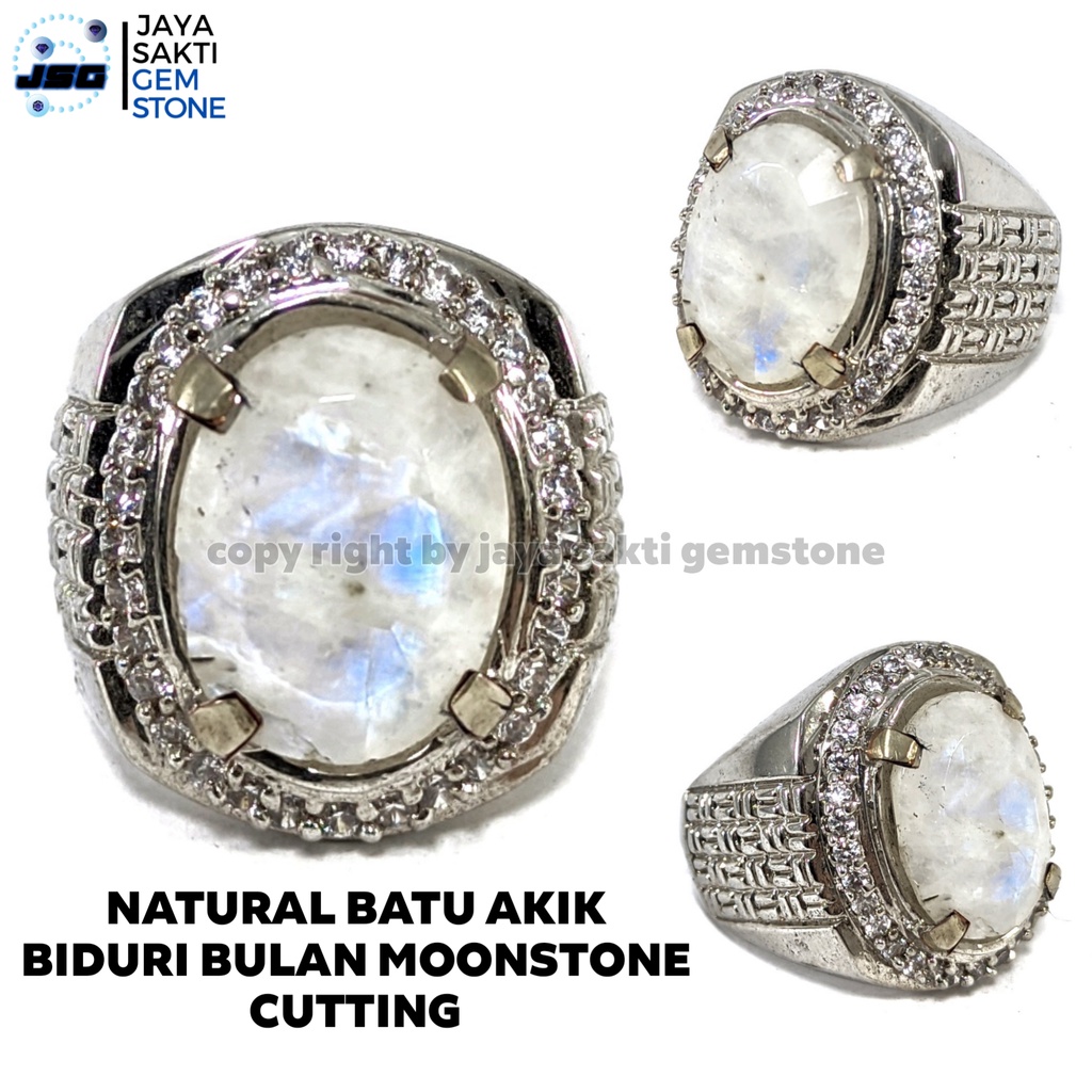 Natural Batu Akik Biduri Bulan Moonstone Srilangka BBM01