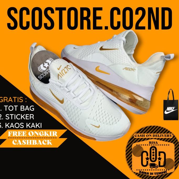 SEPATU SNEAKERS PRIA NIKE AIR MAX 720 WHITE GOLD 1:1 ORIGINAL QUALITY DF86546DFD