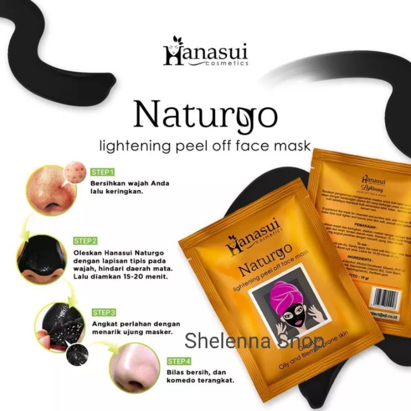 HANASUI NATURGO masker Lumpur Komedo harga per sachet