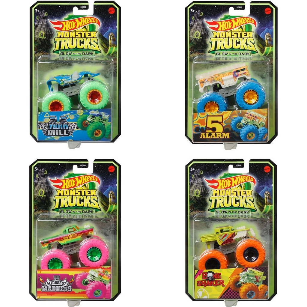 [Mainan Anak] HOT WHEELS MONSTER JAM TRUCKS GLOW IN THE DARK