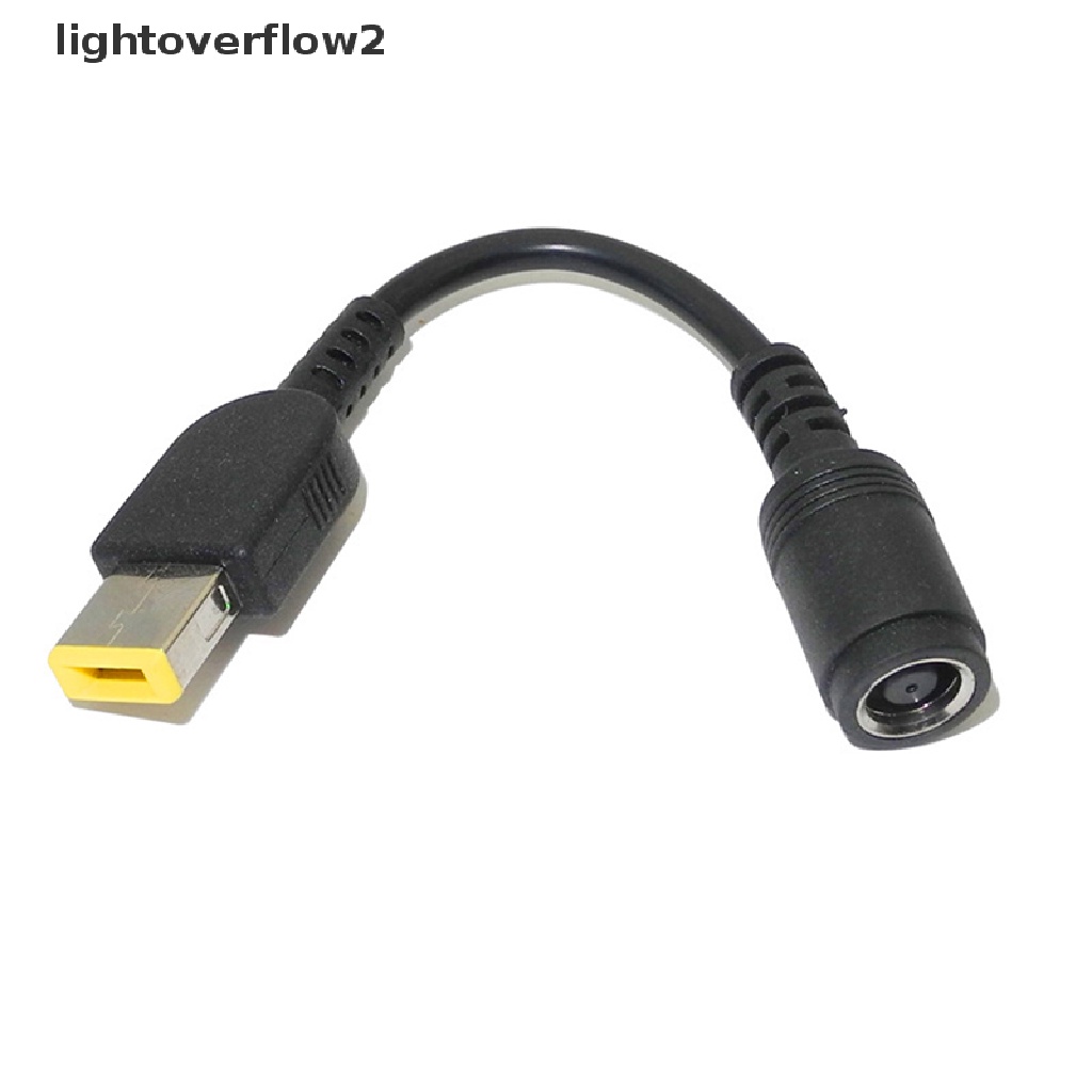 (lightoverflow2) Kabel Adapter Konverter Charger Jack Bulat Ke Kotak 7.9x5.5mm Untuk Lenovo