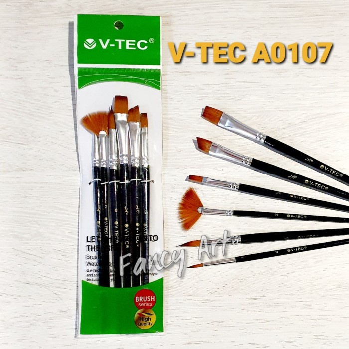

Star V-Tec Brush A0107 Set 6 / Kuas Lukis Berkualitas