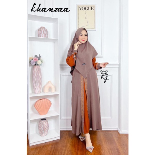 Gamis Khanzaa Set Syari Nazkya Original
