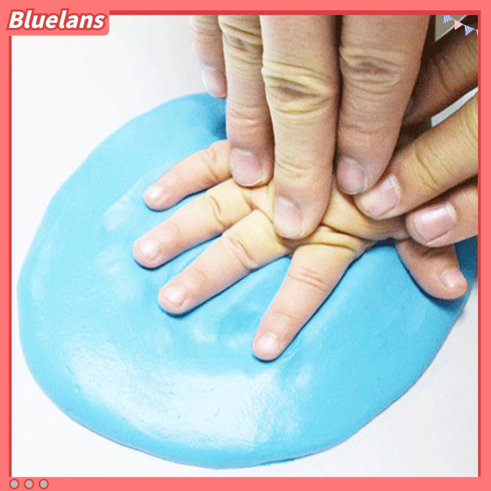 Bluelans Clay Air Dry Lembut Untuk Mencetak Jejak Kaki / Tangan Bayi