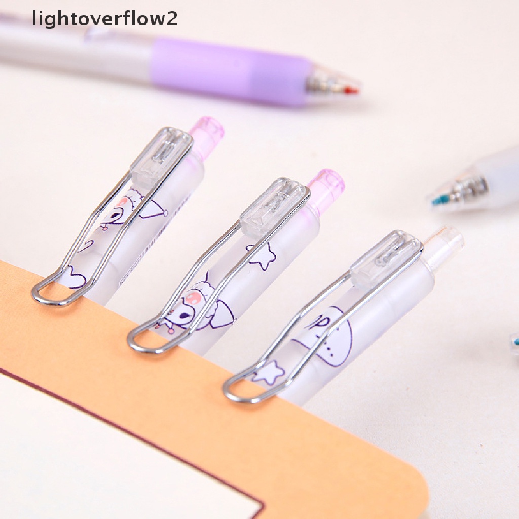 (lightoverflow2) Pulpen Gel Motif Kartun Warna Ungu Untuk Sekolah / Kantor