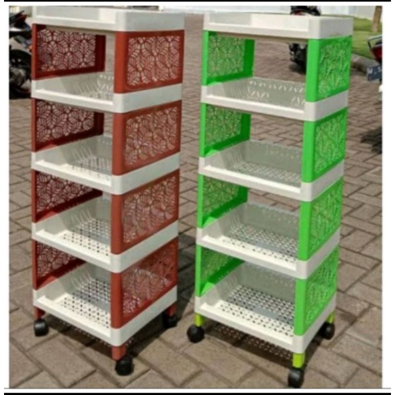 rak yoyo 5 susun pake roda plastik tebal dynamic