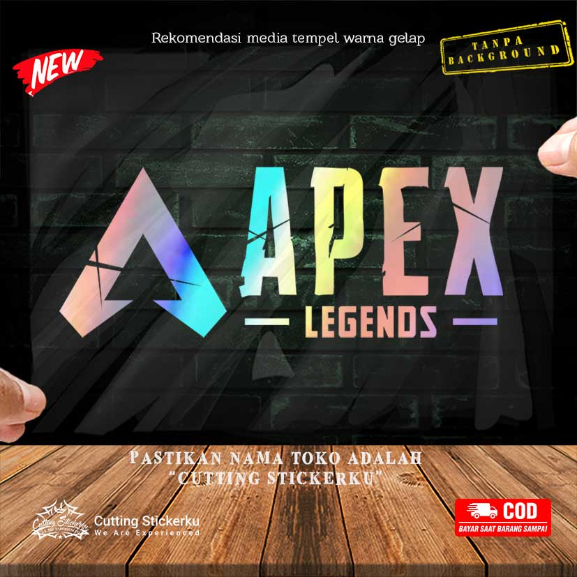 Cutting Stiker Apex Legends Logo Variasi Motor Mobil Sticker Timbul Keren Nyala Dasbor Spakbor Visor Body Kaca Helm Laptop Hologram Reflective Tahan Air Setiker Bodi Samping Matic Scoopy Vario Beat NMAX PCX Vespa Pickup Windshield Game Video