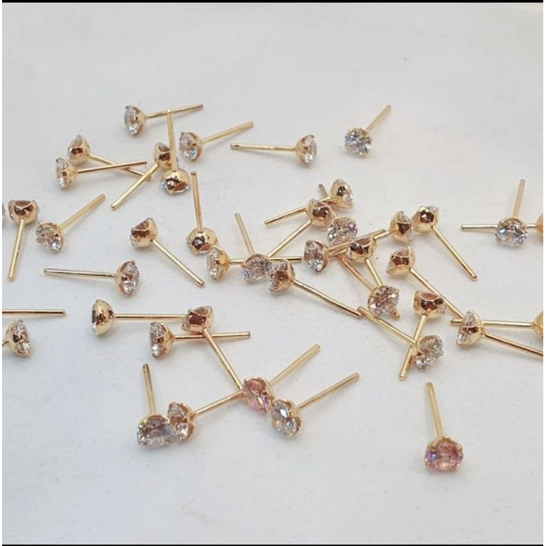 giwang permata 1 emas asli kadar 375