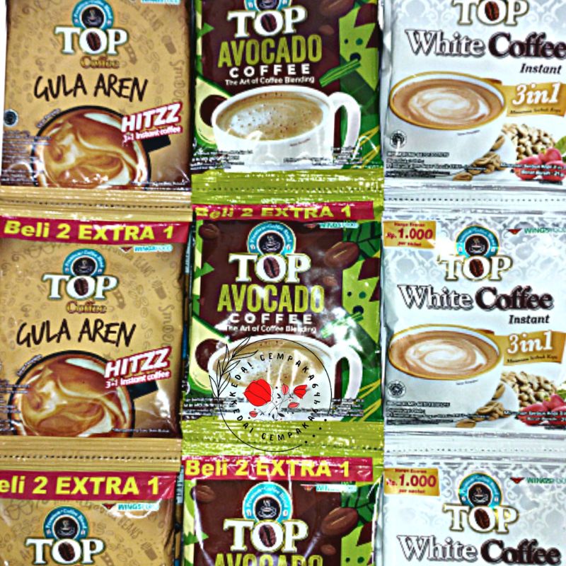 

Kopi Instan Top White Coffe Gula Aren Avocado 1 Sachet