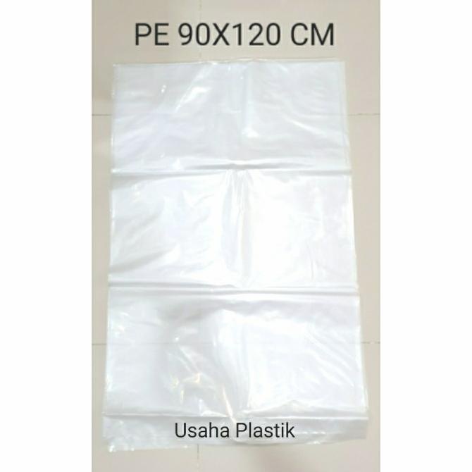 

Kantong Plastik Bening Besar ukuran 90x120 cm -PE 90X120 cm tebal 0,8m