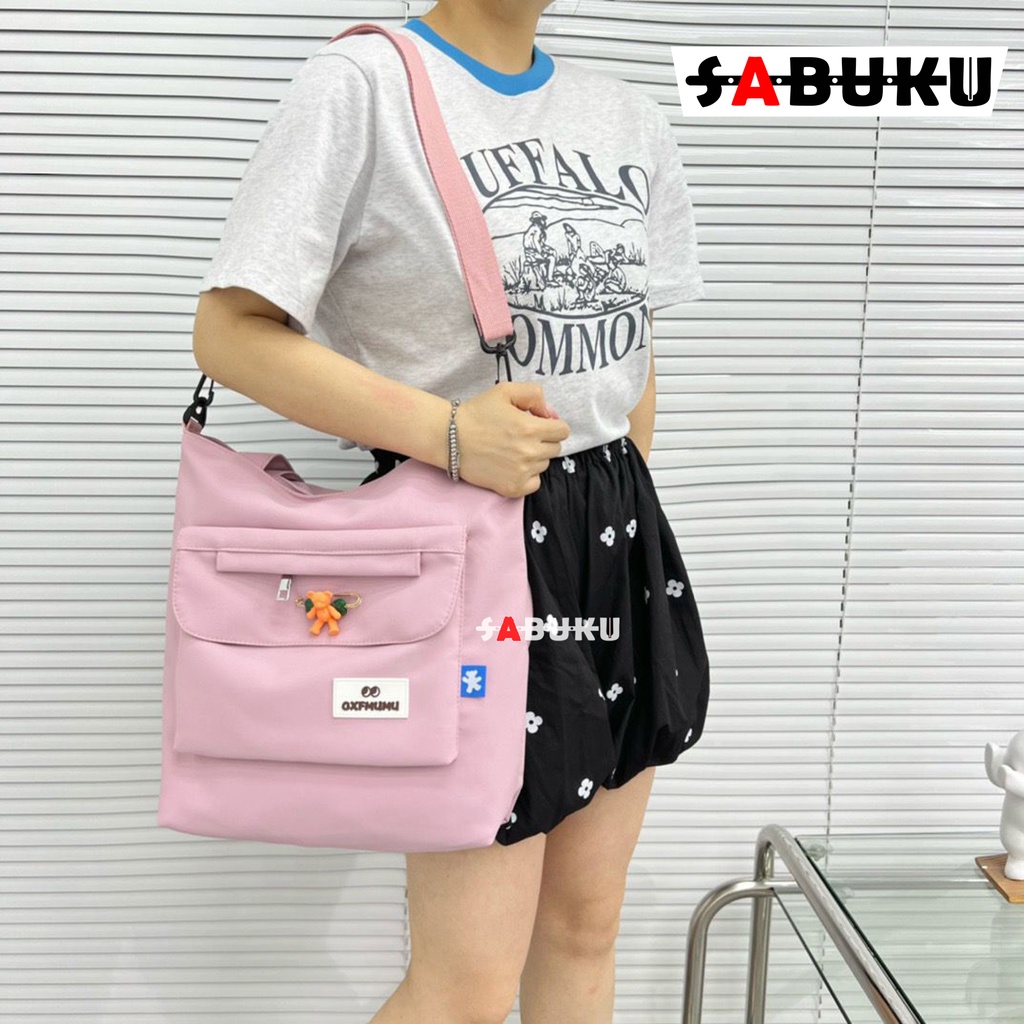 Tas Totebag Fashion Wanita Resleting Tas Sekolah Wanita Tas Selempang Bahan Lembut Dan Halus Fashion Korea -270