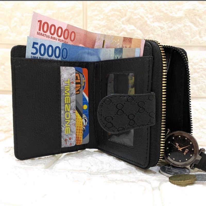 DOMPET TUMPUK EMBOSS IMPORT... DOMPET LIPAT WANITA TUMPUK KOIN BISA DOMPET LIPAT