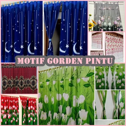 GORDEN PINTU SHABBY BUNGA HORDENG / GORDEN PINTU ELEGANT BUNGA / hordeng tali