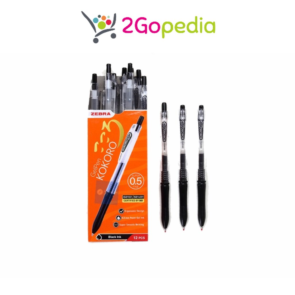 

Pulpen Gel Ink Hitam Gel 0.5 Cover Kokoro Zebra Grosir Murah Atk