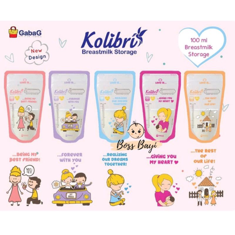 GABAG Kantong Asi Kolibri - Breastmilk Storage Bag 30pc/pack