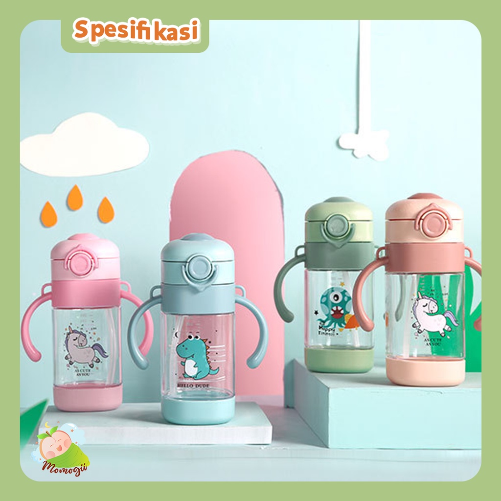 MOMOGII Botol Gelas Minum Sedotan Anak Balita Training Cup Baby