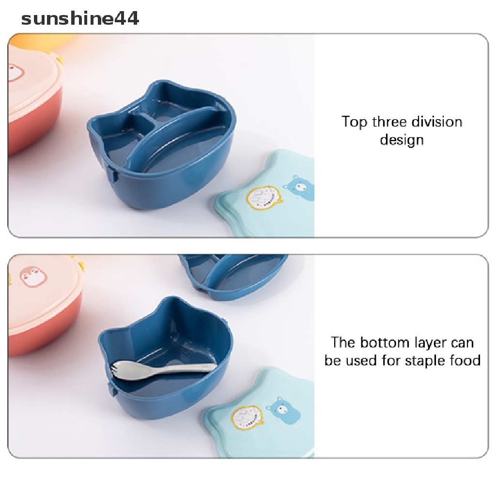 Sunshine Kotak Makan Bento 2 Lapis Motif Kartun Untuk Anak