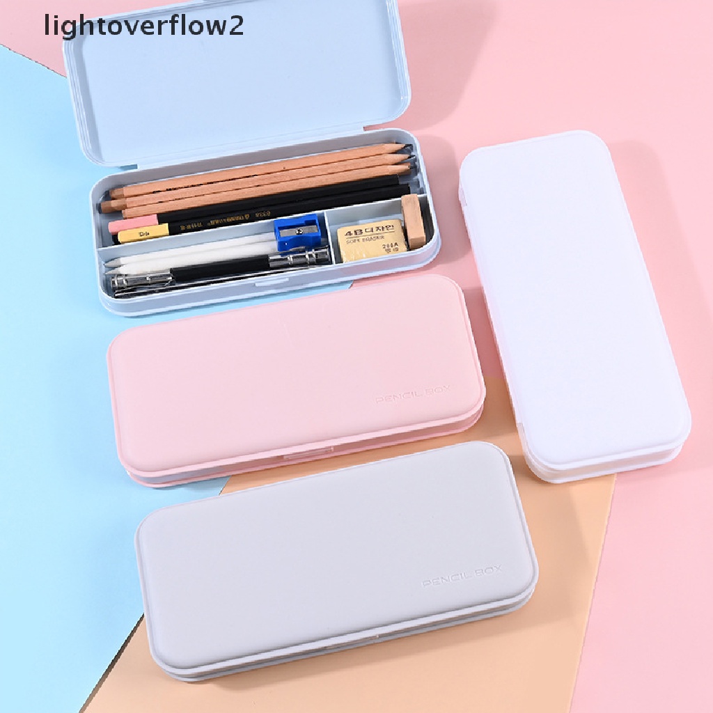 (lightoverflow2) Tempat Pensil Multifungsi Tahan Air Bahan Plastik Untuk Anak-Anak