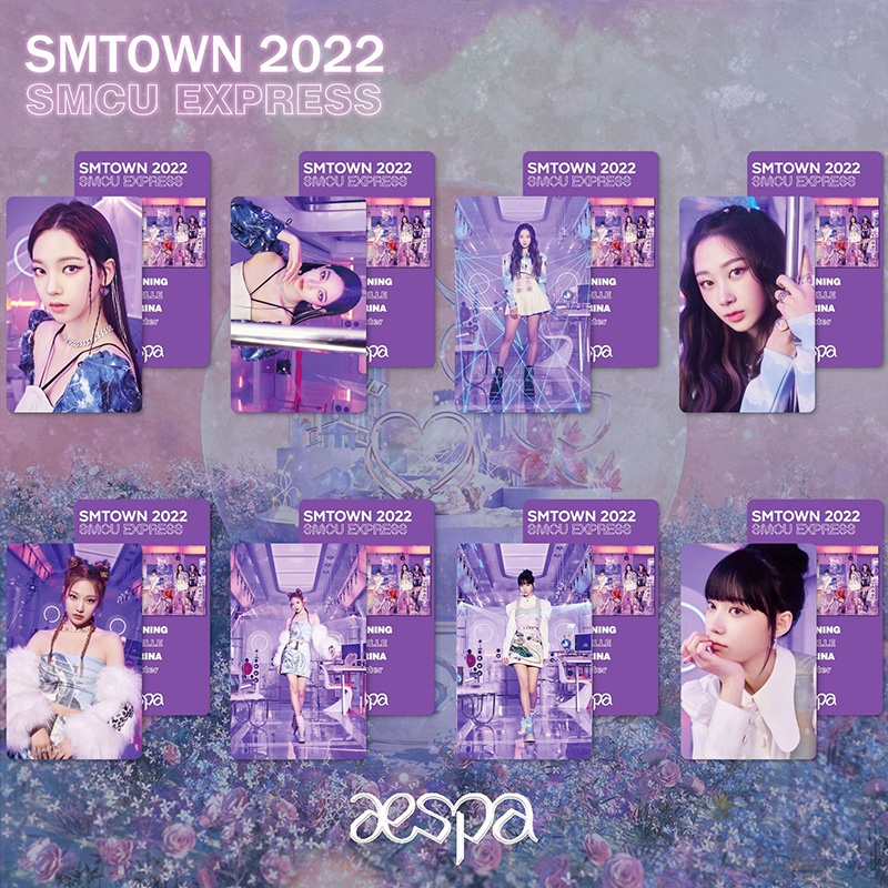 8pcs / set Kartu Pos Aespa photocards Dreams Come True Album Untuk Koleksi