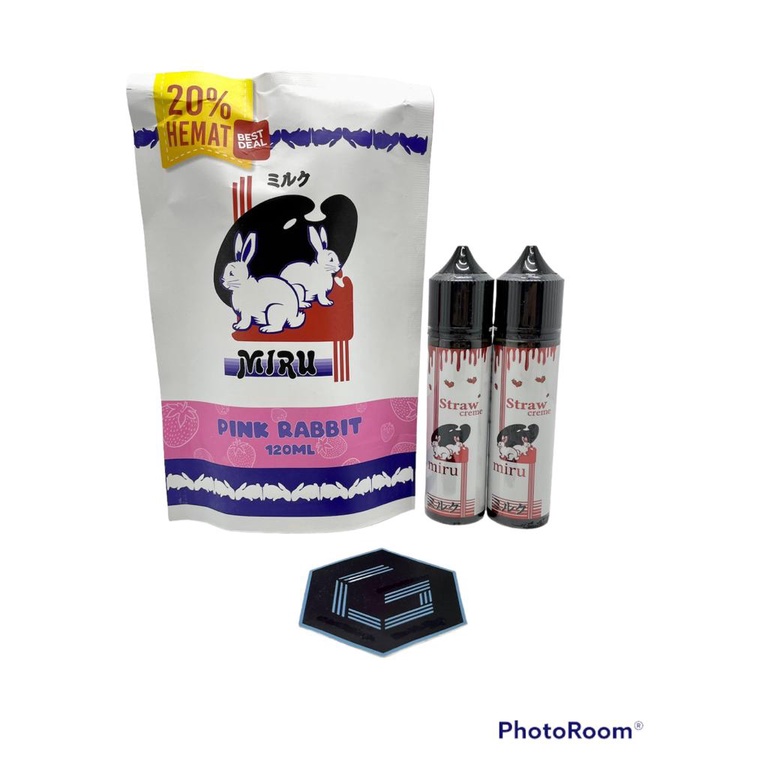 Miru PINK RABBIT STRAWBERRY CREME 60ML 1pcs by Jozojo Liquid Vape