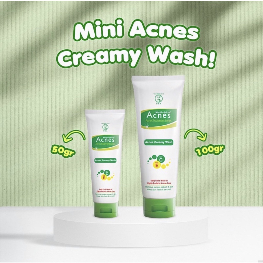 Acnes Creamy Wash 50gr / 100gr / Facial Wash / Cleanser