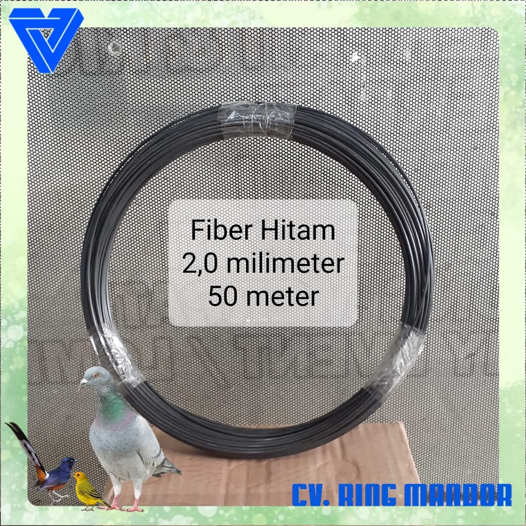 RUJI FIBER HITAM 2 MILIMETER NON KULIT RUJI SANGKAR RUJI KANDANG